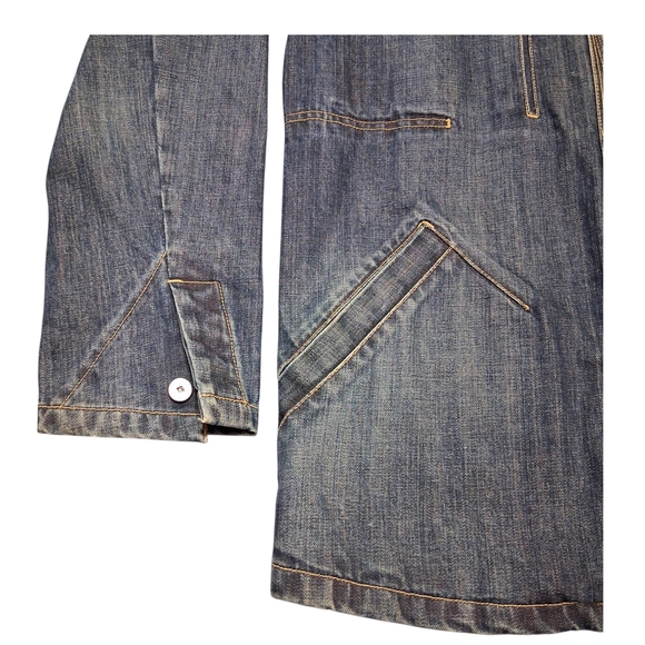 Vintage Marithé + François Girbaud Blue Denim Jacket Mens Size Medium - Picture 3 of 8